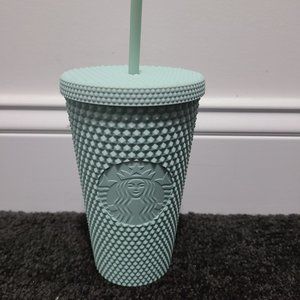 BRAND NEW Starbucks 2021 Holiday Matte Mint Green Studded Tumbler 16oz